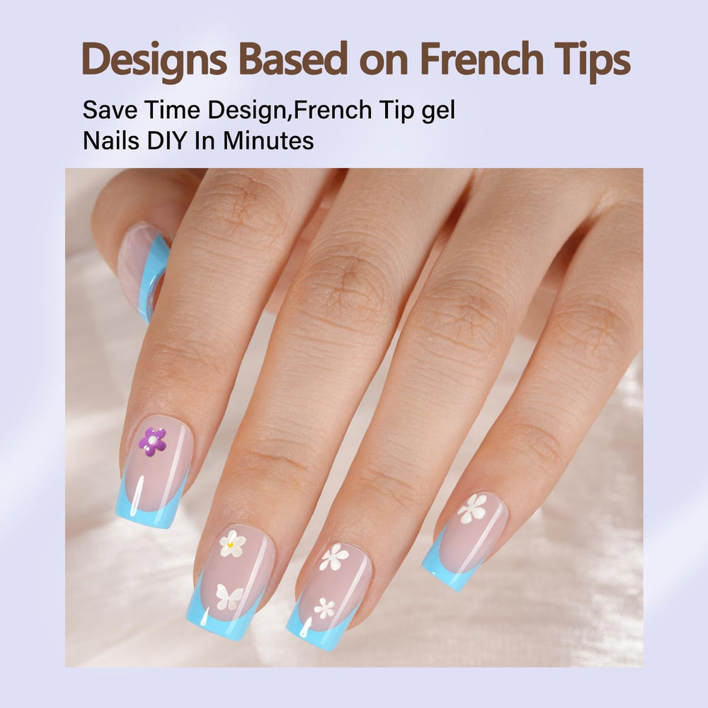 Misssix onglets gel 3 en 1 préformés, prête à poser pour une manucure rapide.