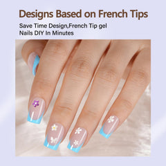 Misssix onglets gel 3 en 1 préformés, prête à poser pour une manucure rapide.