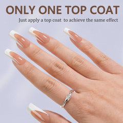 Misssix tips ongles gel francais profond carre long pour une pose rapide.