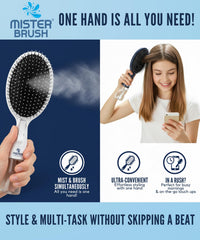 Mister Brush Navy - prise en main ergonomique pour une coiffure aisée.