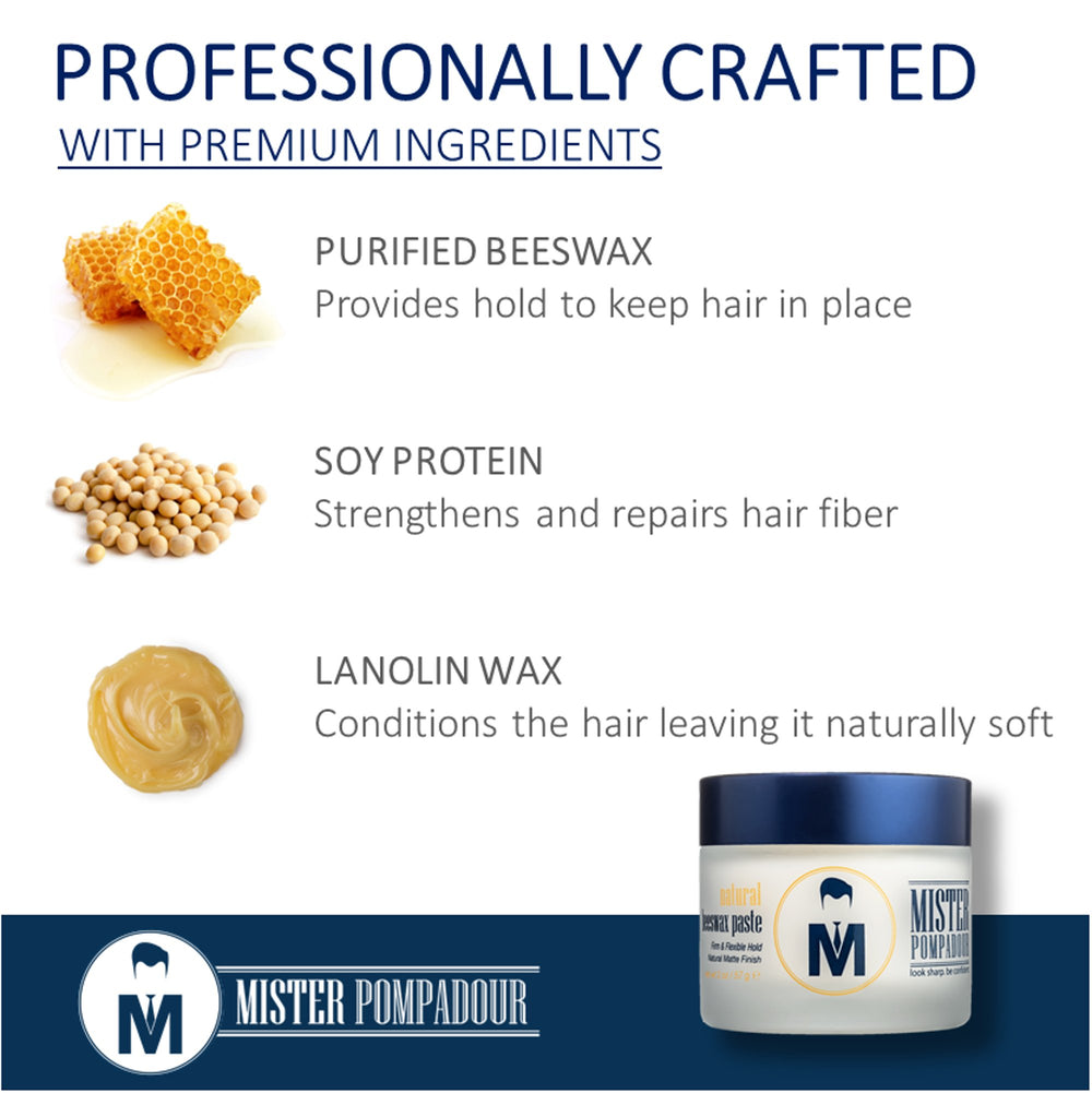 Mister Pompadour Pâte, tenue ferme pour looks nets sans brillance