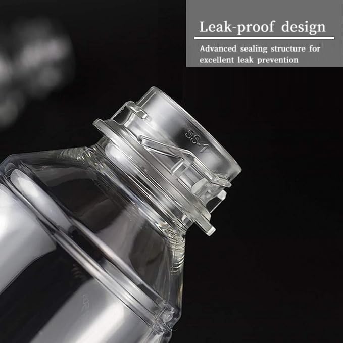 Mistifi flacon transparent — niveau de liquide clairement visible.