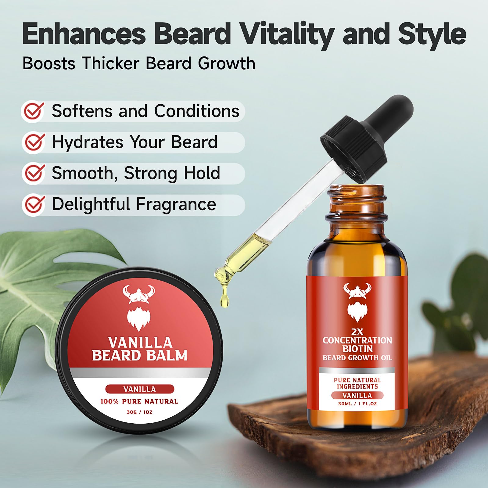MistySprite baume barbe: soin lissant et coiffant pour une barbe douce.
