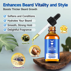 MistySprite Beard Growth Oil – Nourrissant pour cheveux de barbe et peau sous-jacente.