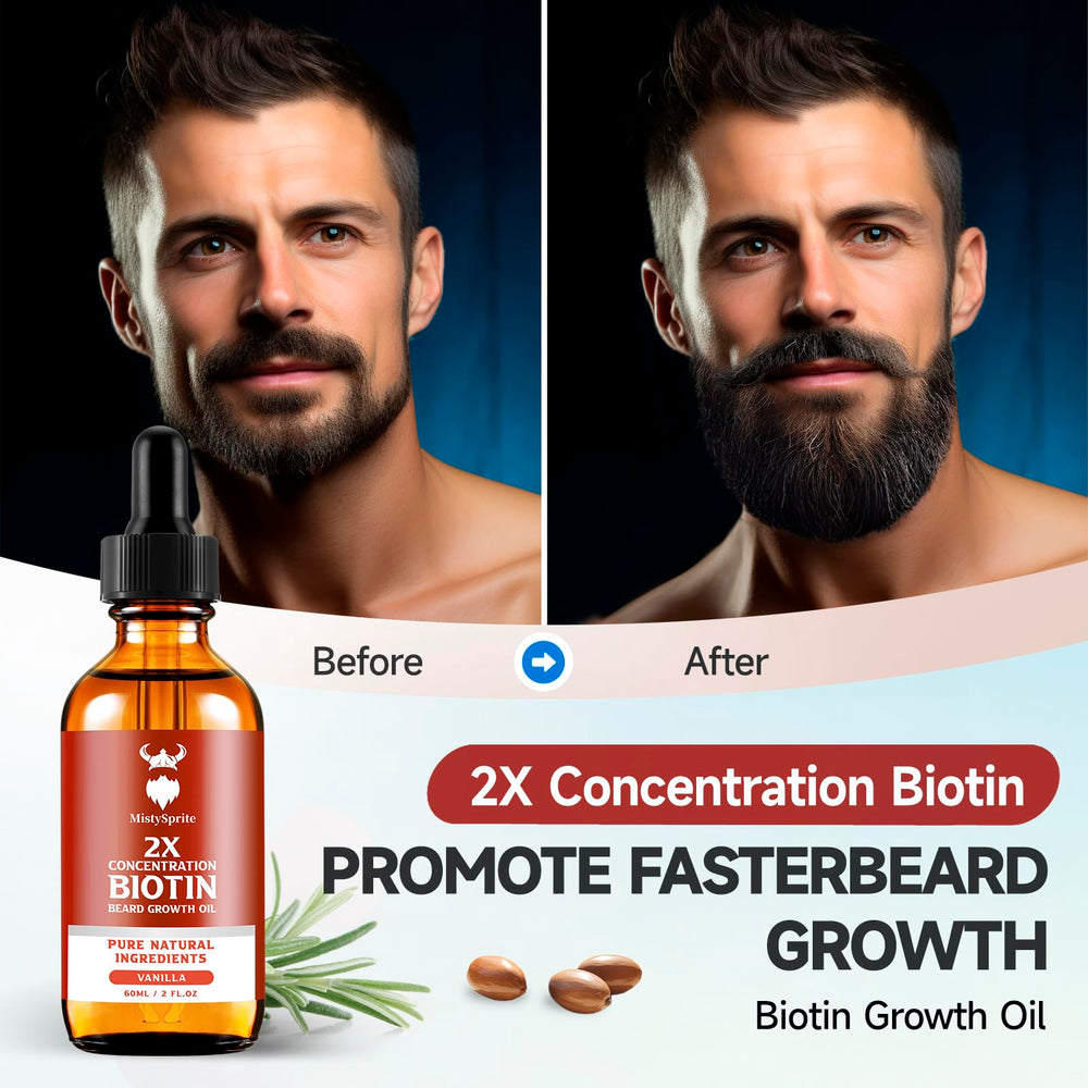 Application huile barbe MistySprite, facilite l'hydratation de la peau.