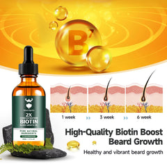 MistySprite huile croissance barbe – goutte appliquée pour démêler et adoucir la barbe.