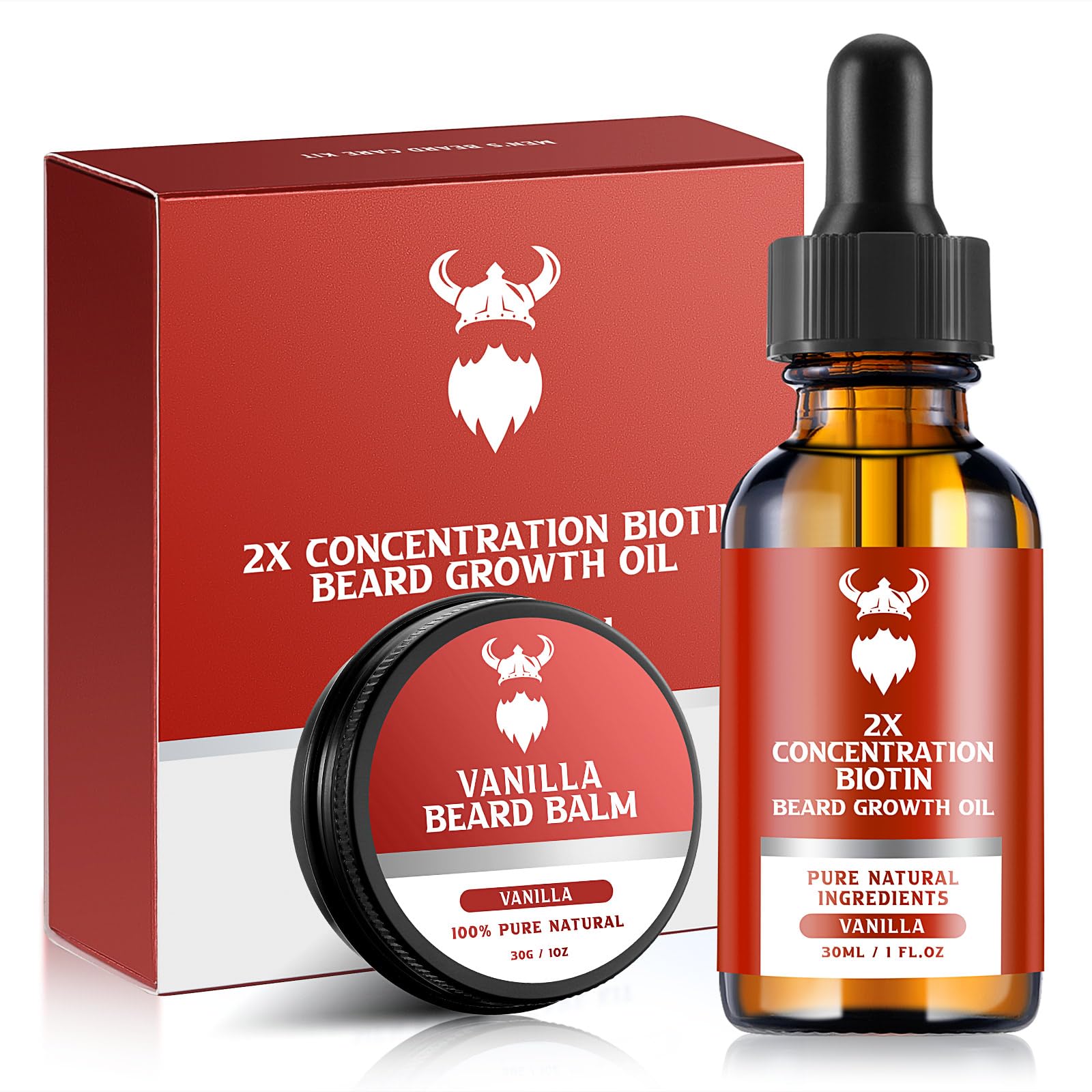 MistySprite kit barbe biotine 2X: revitalise les poils et stimule la pousse.
