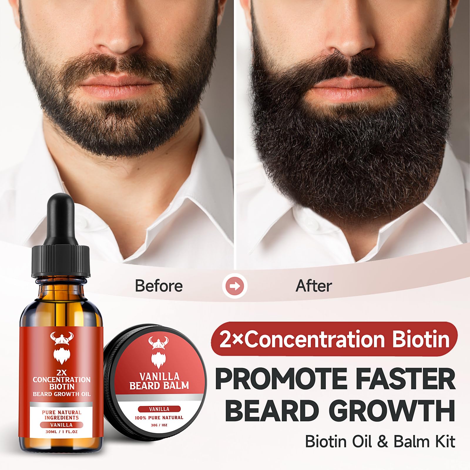 MistySprite kit barbe huiles naturelles: nourrissent et équilibrent la peau du visage.