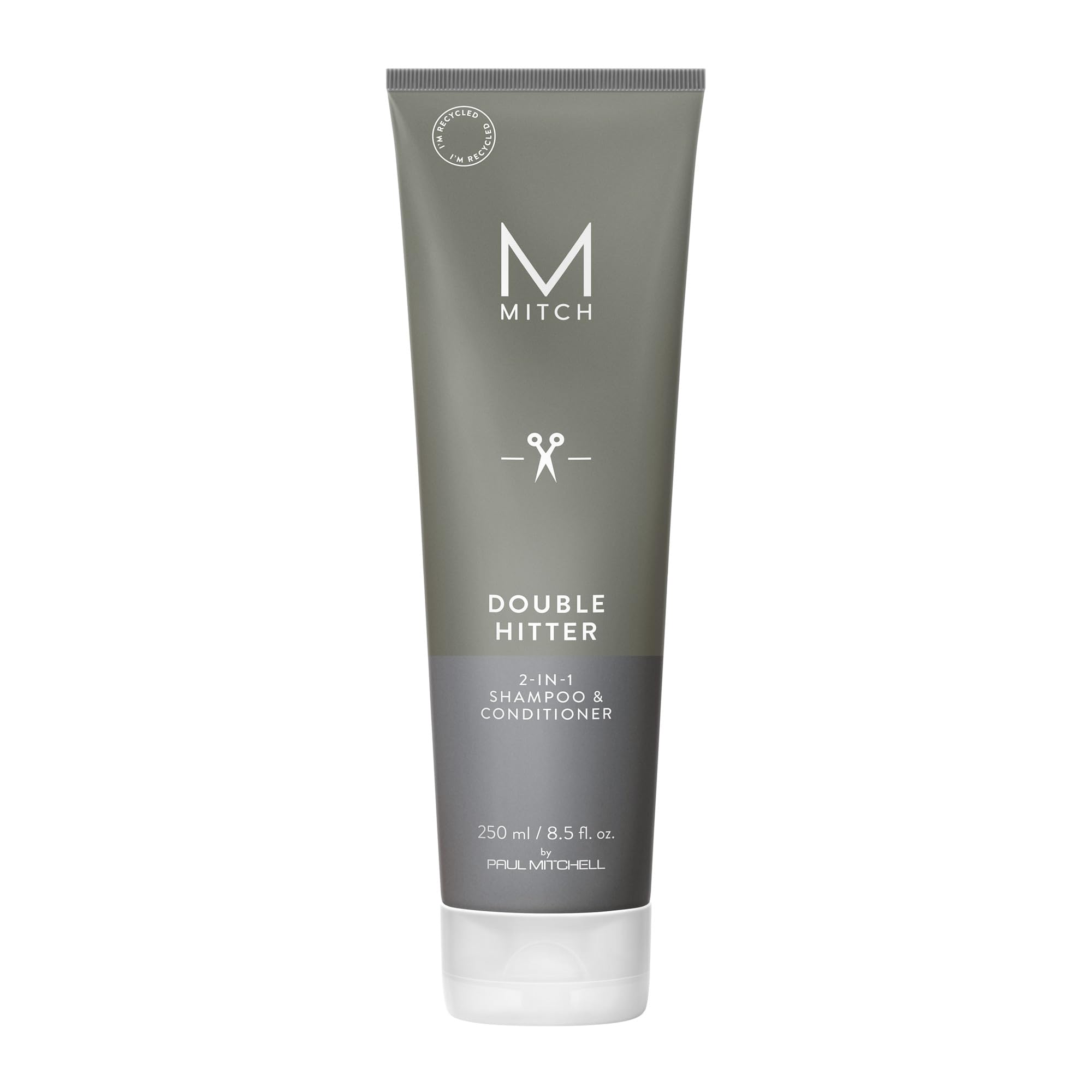 MITCH Double Hitter bouteille: solution 2-en-1 pratique pour cheveux propres et faciles à coiffer.