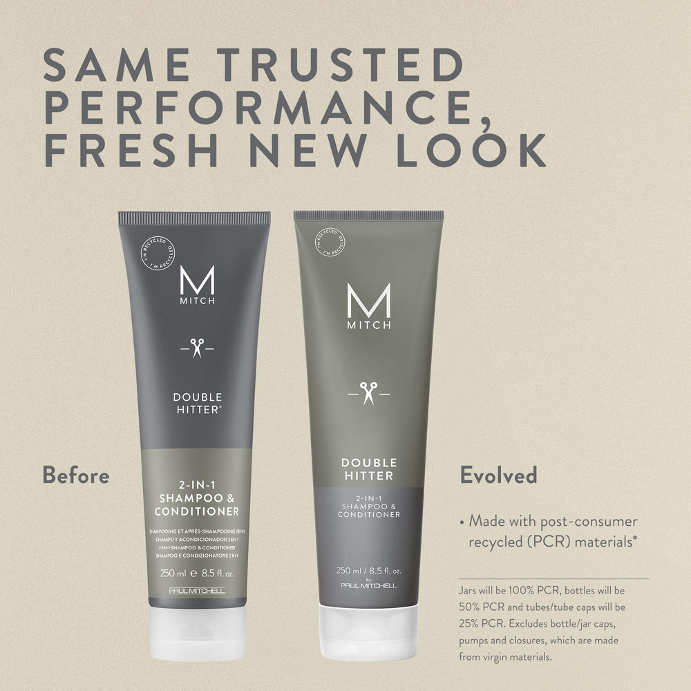 MITCH Double Hitter – mousse généreuse facilitant le démêlage.