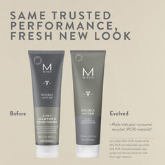 MITCH Double Hitter – mousse généreuse facilitant le démêlage.