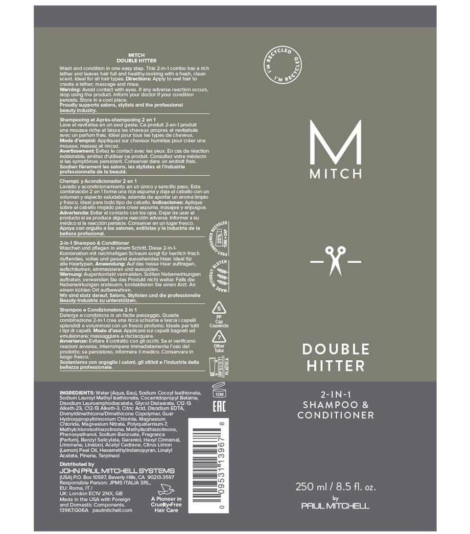 MITCH Double Hitter après rinçage: finition légère et fraîche.