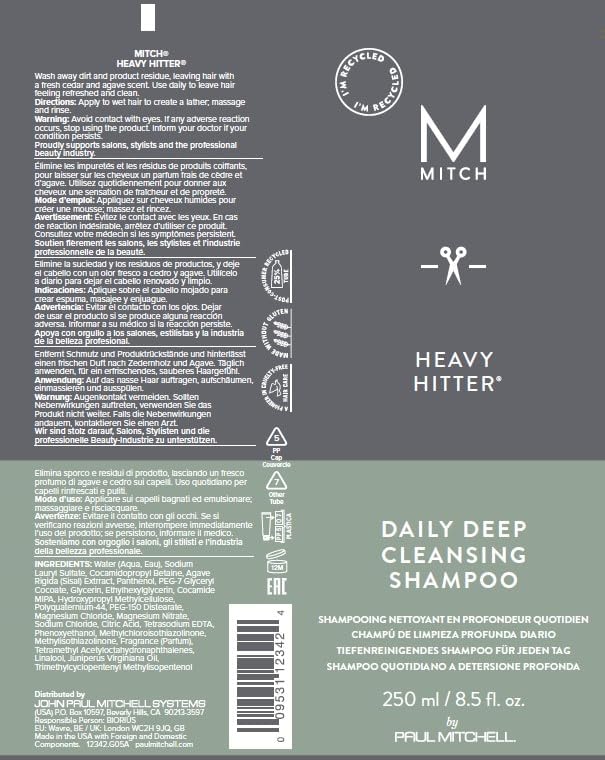 Rinçage clair après MITCH Heavy Hitter laissant une propreté durable.