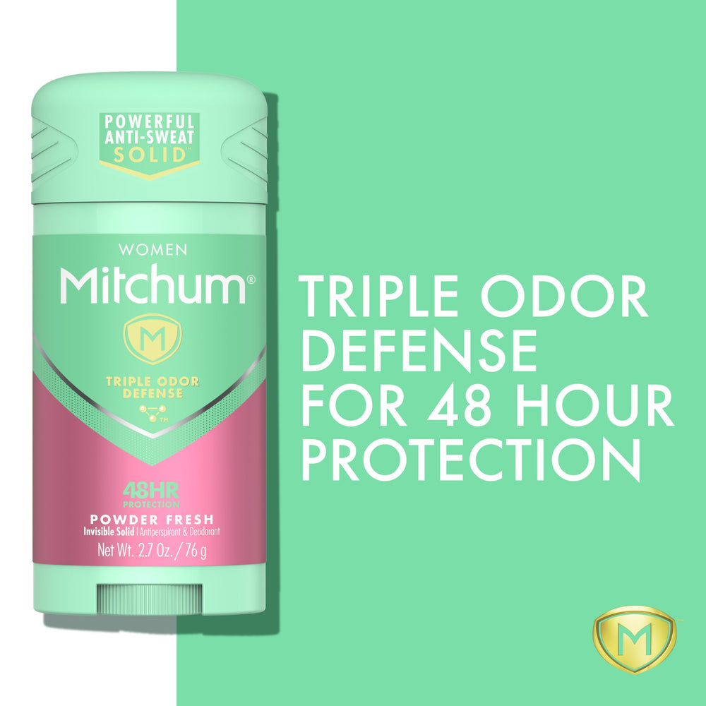 Mitchum déodorant stick emballage visible, présentation pratique