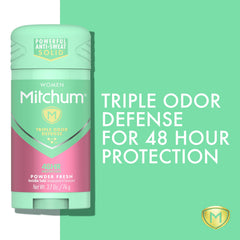 Mitchum déodorant stick emballage visible, présentation pratique