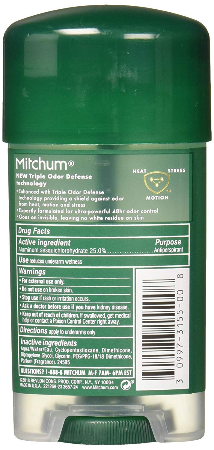Mitchum déodorant gel sans parfum – application rapide sur la peau