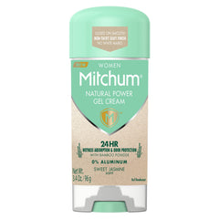 Mitchum Gel-Crème Puissance Naturelle pour femmes, bouteille élégante et protection durable.