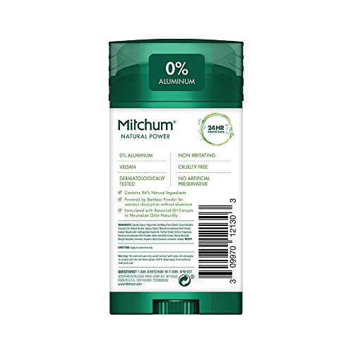 Mitchum stick déodorant au cèdre, parfum naturel et usage quotidien.