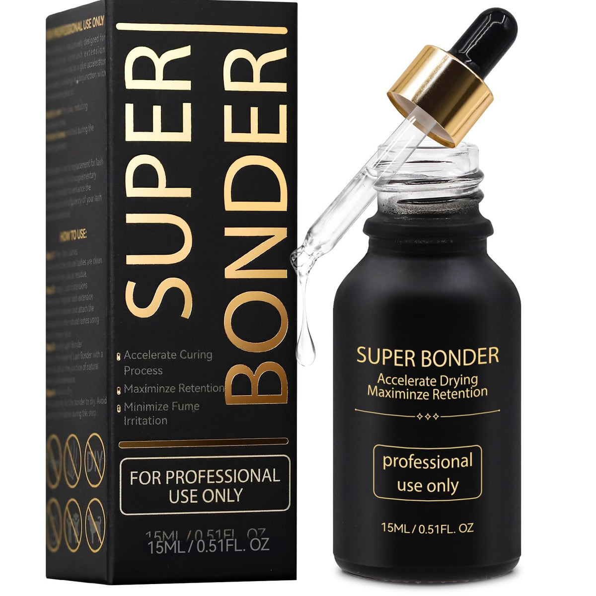 Miuffue Bonder avec bouteille-pipette précision pour dosage sûr.