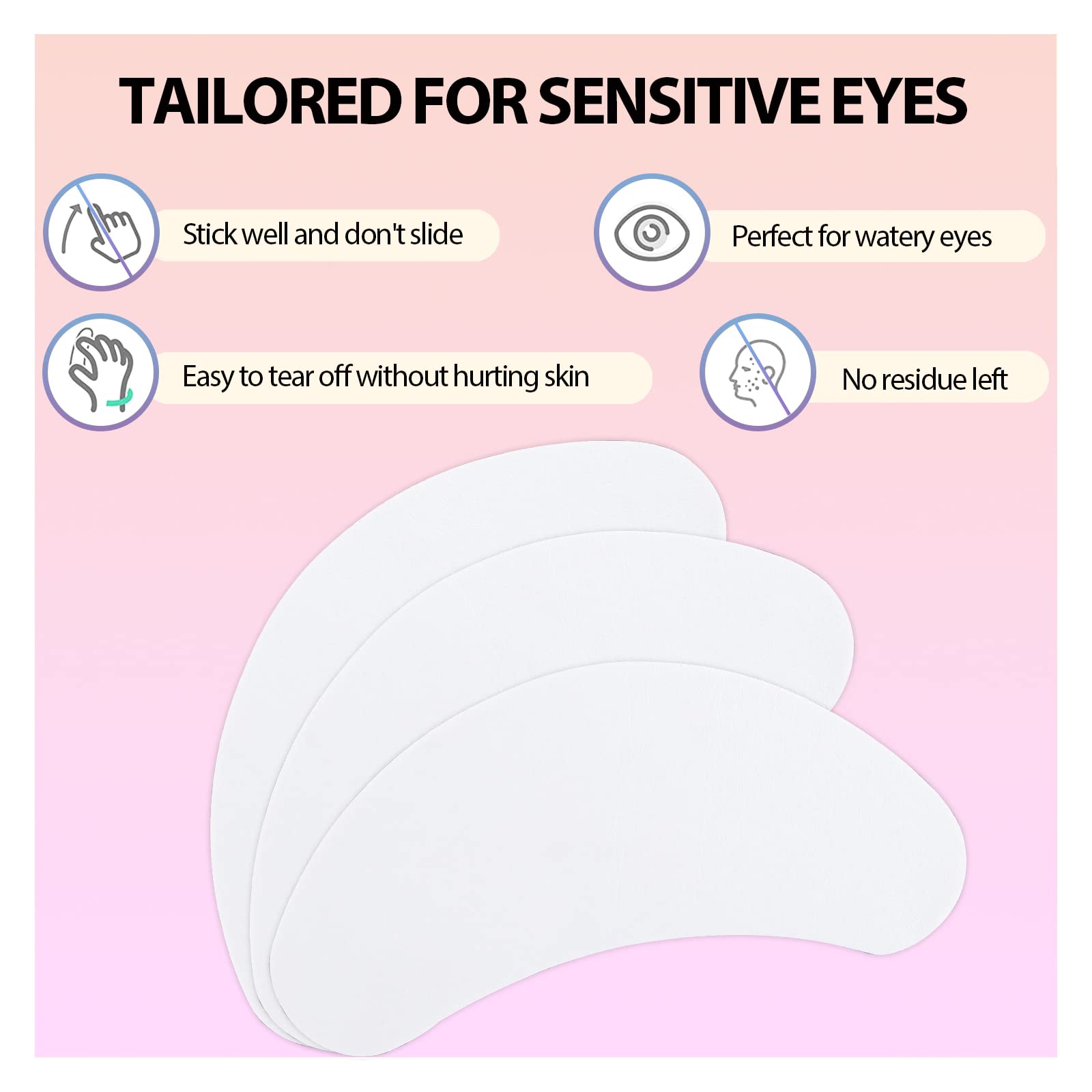 Miuffue coussins yeux étanches, idéal pour les extensions.