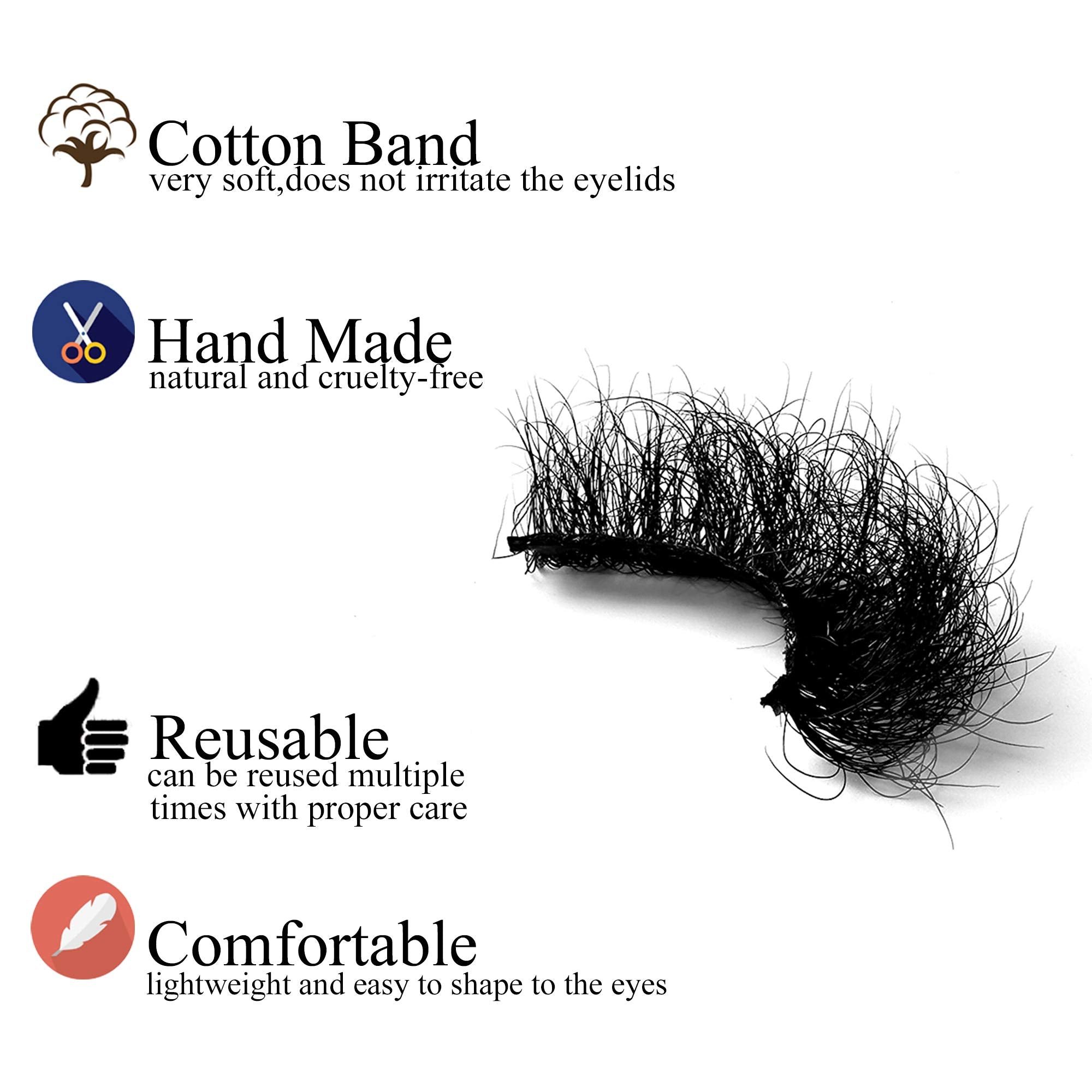 Miuhair Beauty cils 25 mm, volume dense et spectaculaire.