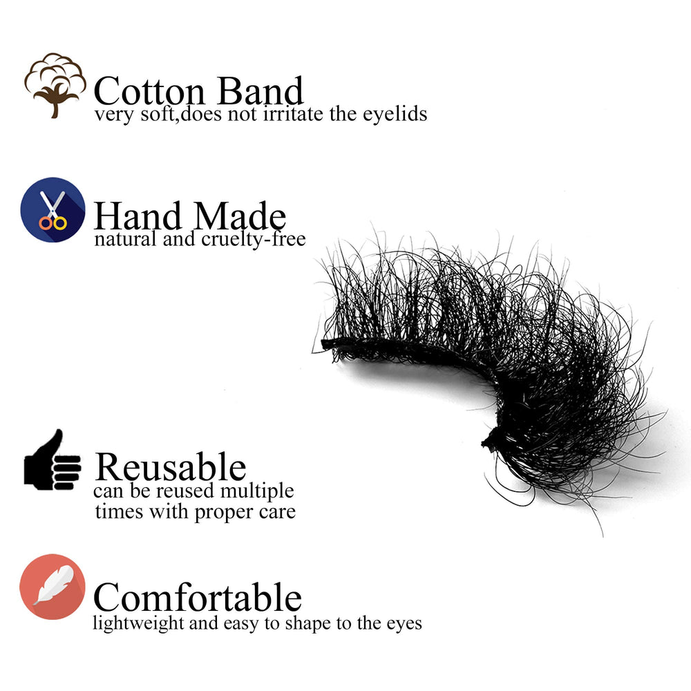 Miuhair Beauty cils 25 mm, volume dense et spectaculaire.