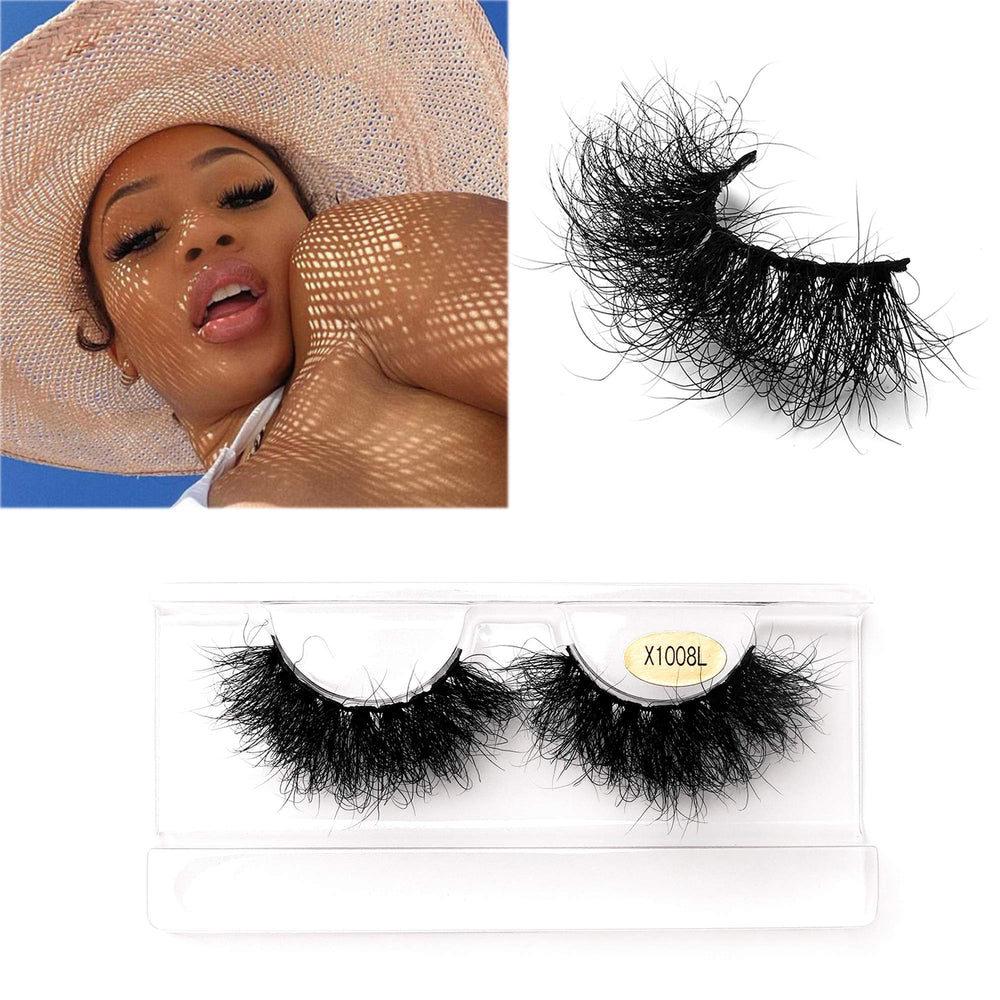 Miuhair Beauty cils vison véritable 25 mm dramatiques pour un look saisissant.