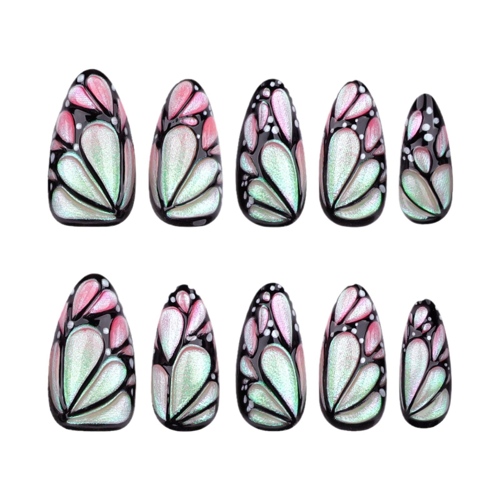 Finition brillant irisée captant la lumière sur les ongles Mivota