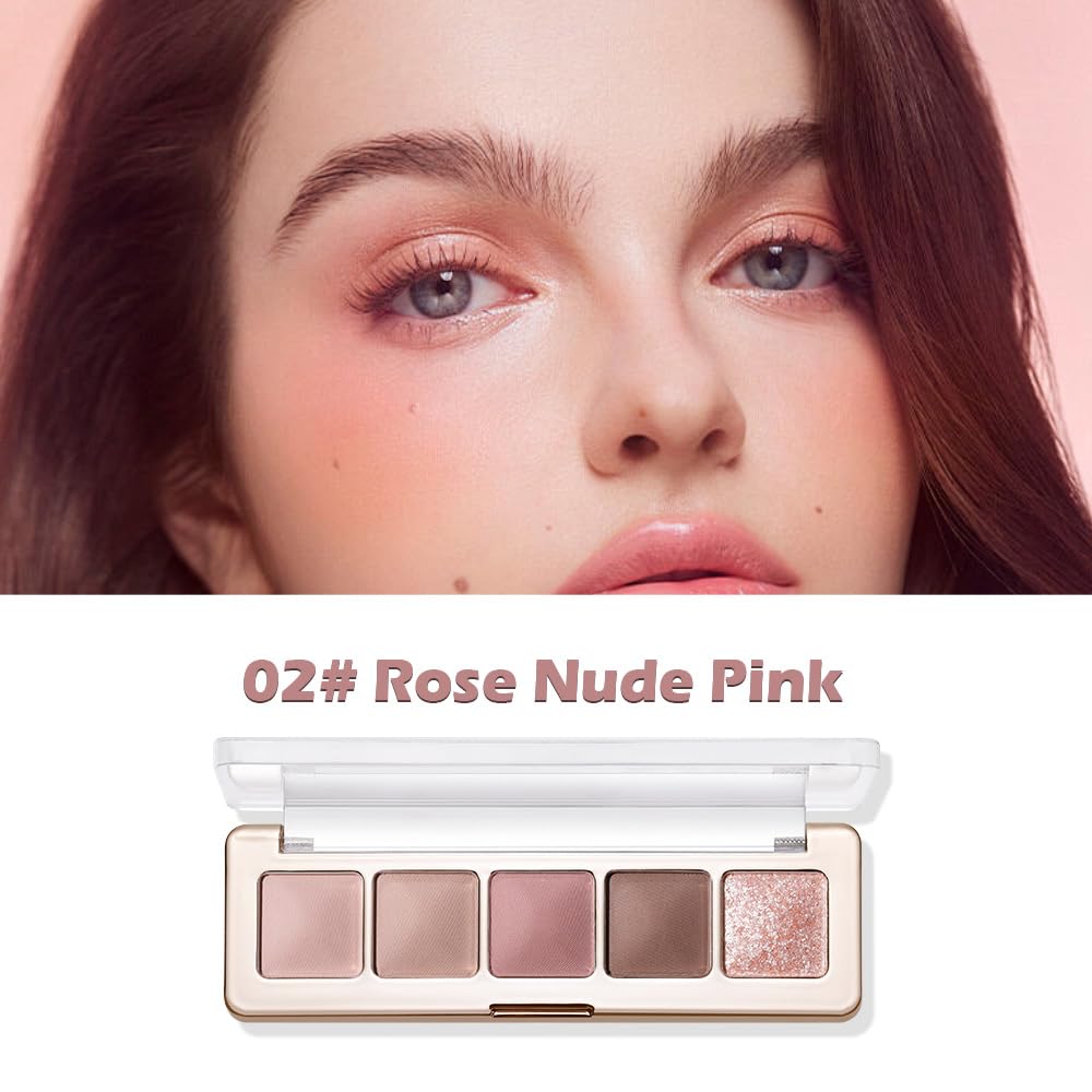 Palette compacte Mivota Rose Nude: format portable pour retouches rapides