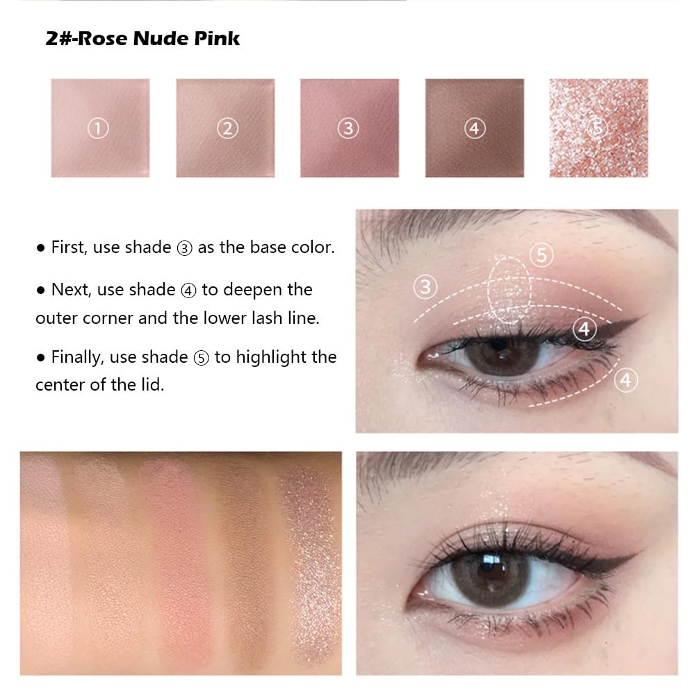 Mivota Rose Nude: teintes matte rose et mauve pour un look quotidien subtil
