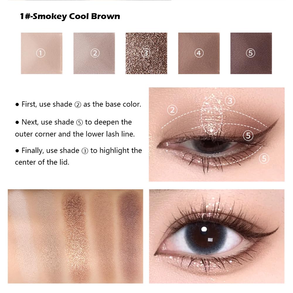 Échantillons de teintes Mivota Smokey Nude montrant la pigmentation des couleurs.