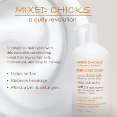 Mixed Chicks application sur cheveux humides : étape rapide pour démêler en douceur.