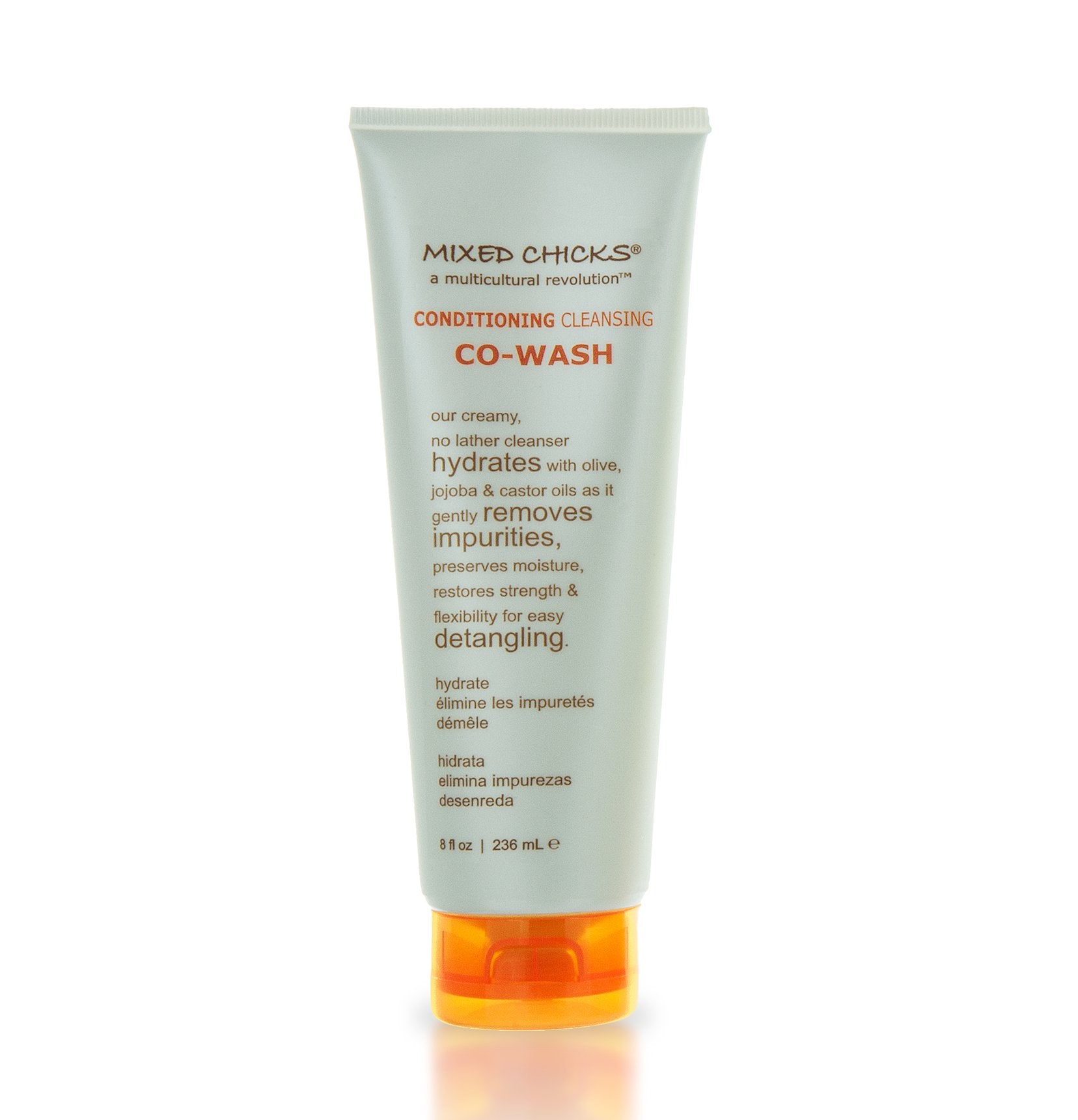 Mixed Chicks: bouteille visible pour soin sans shampoing adapté boucles.