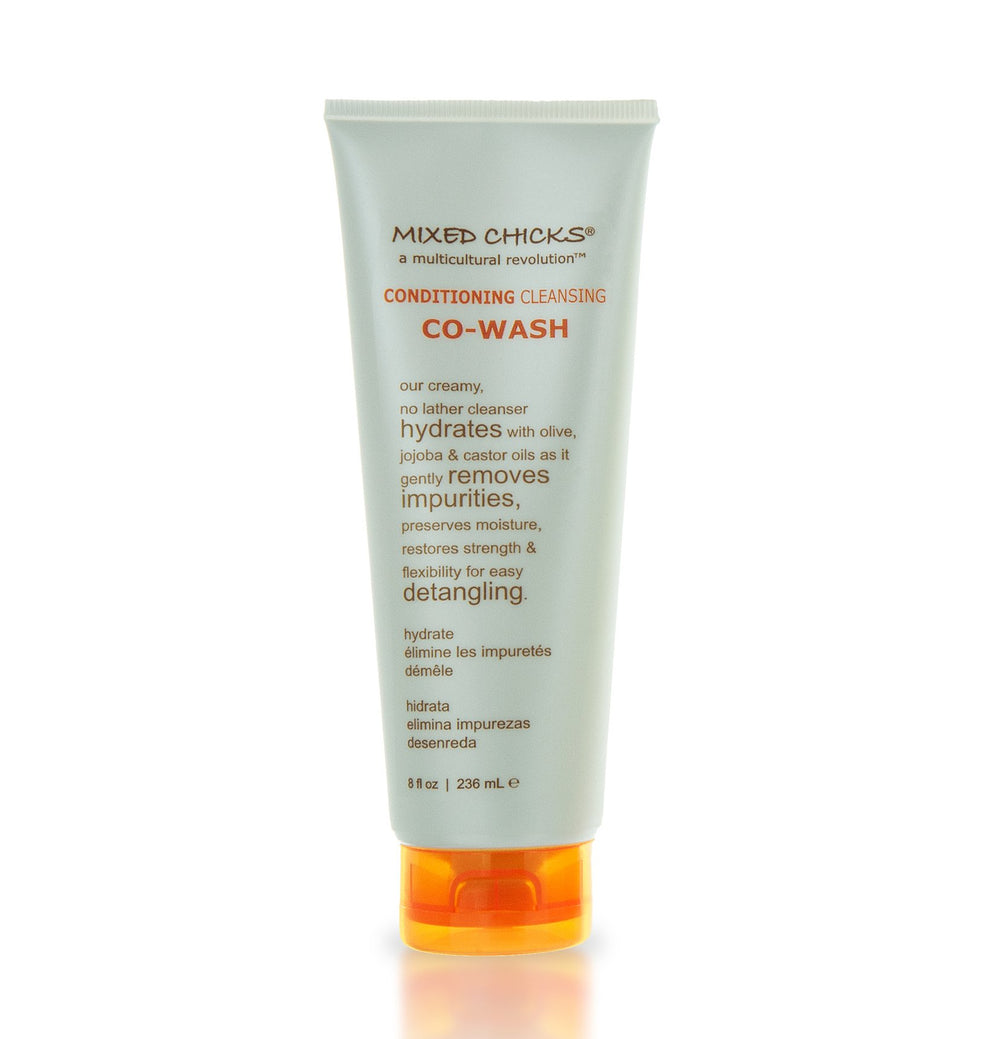 Mixed Chicks: bouteille visible pour soin sans shampoing adapté boucles.