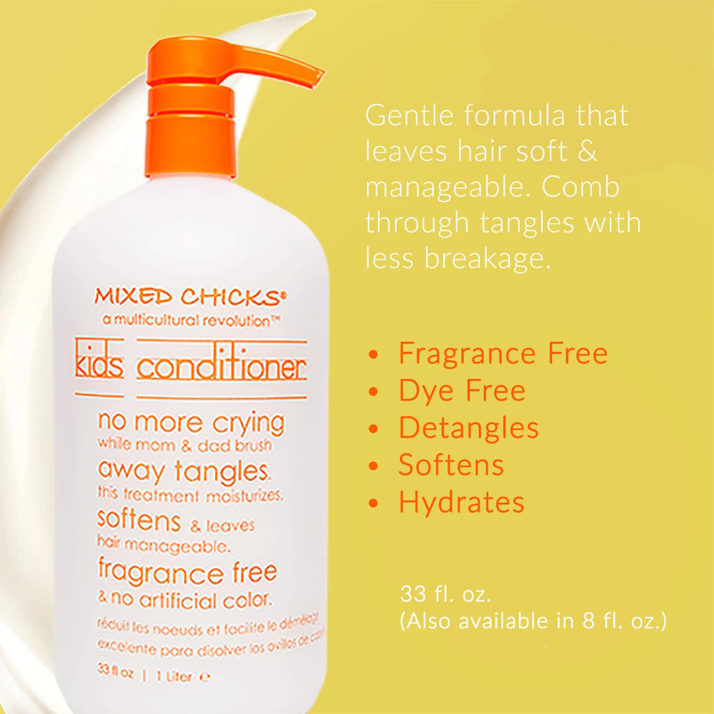 Mixed Chicks conditionneur pour enfants, démêlage en douceur après le lavage.