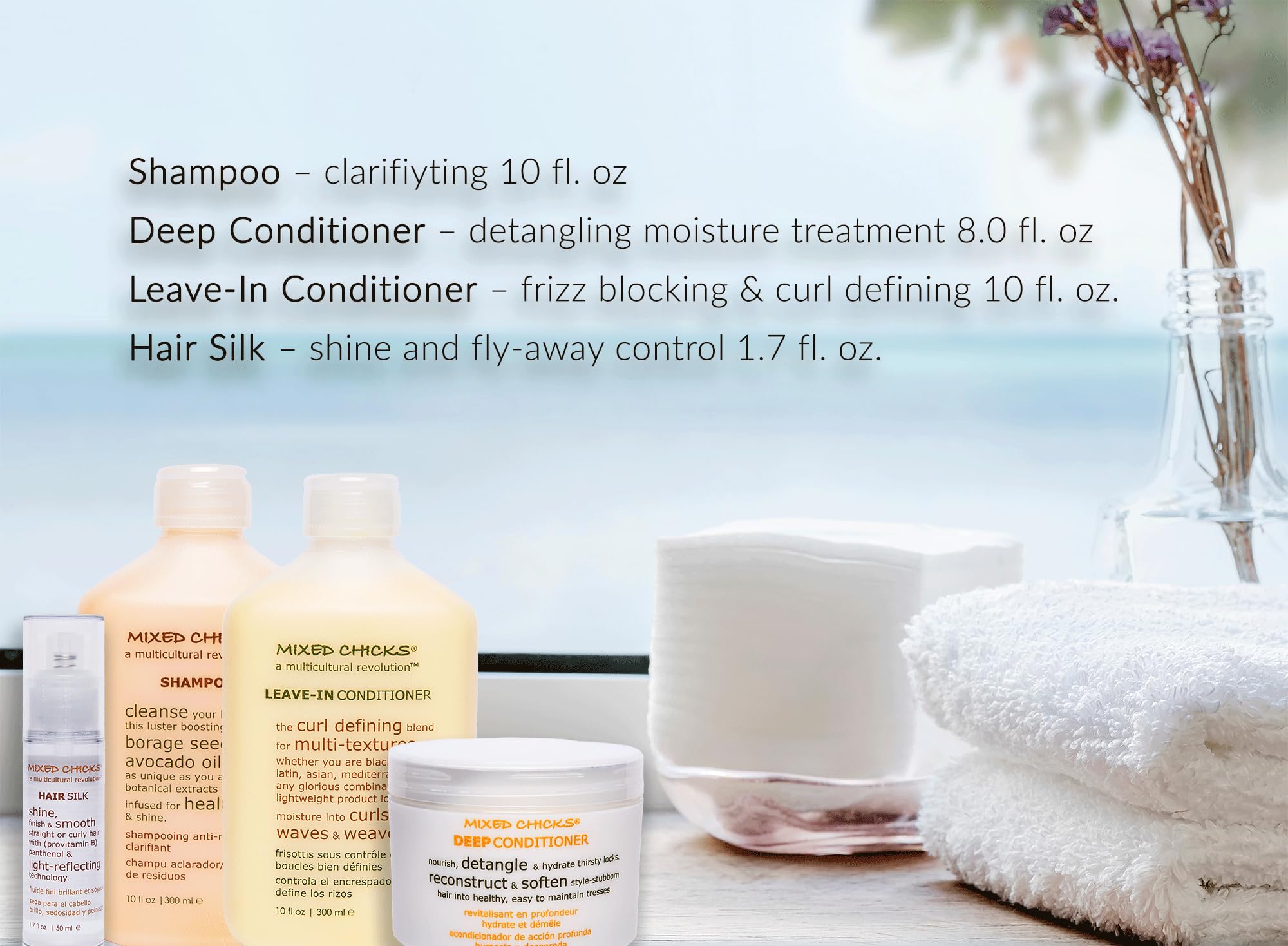 Mix Chicks Après-Shampoing profond pot: démêle et nourrit les longueurs.