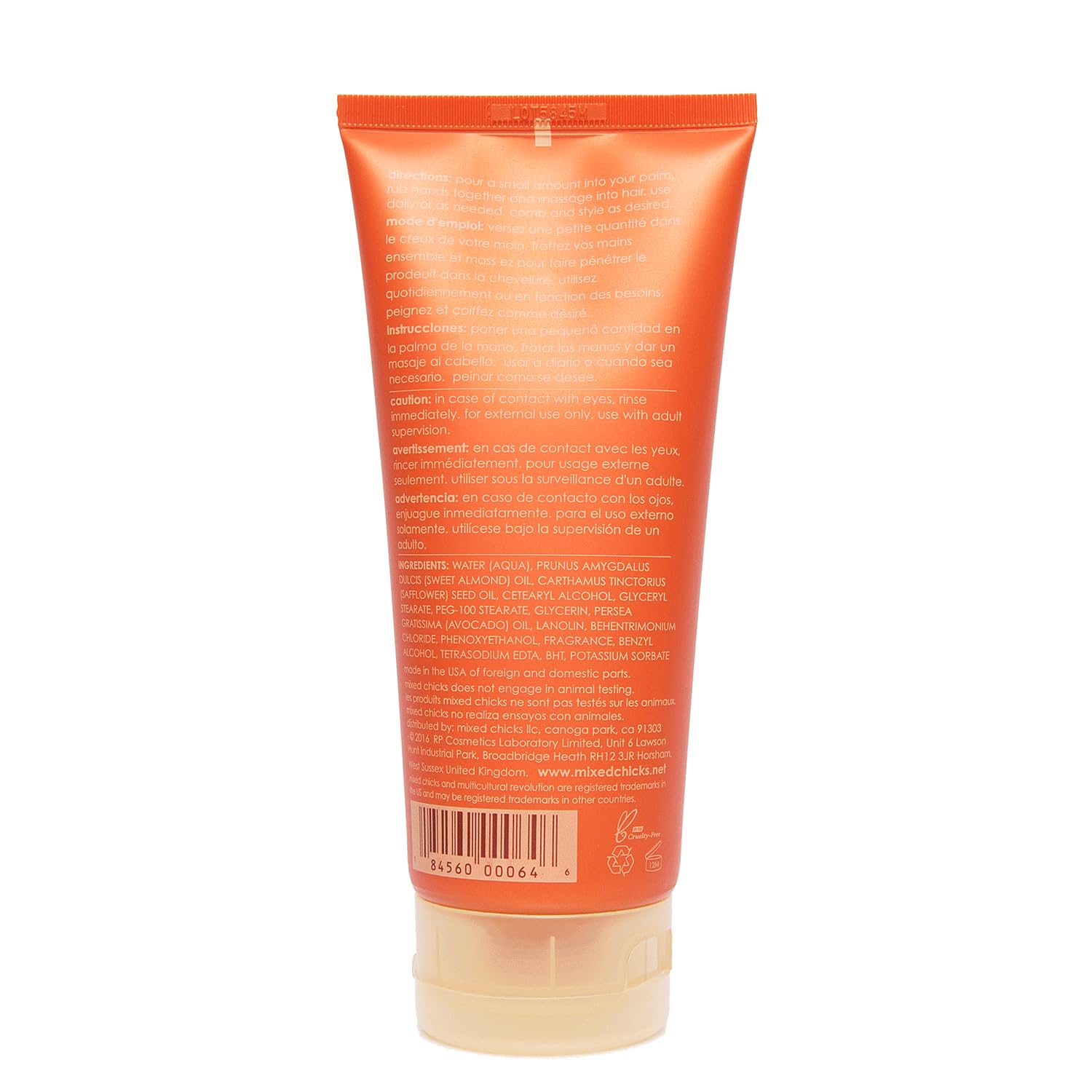 Texture crème de Mixed Chicks prête à l'application pour cheveux secs.