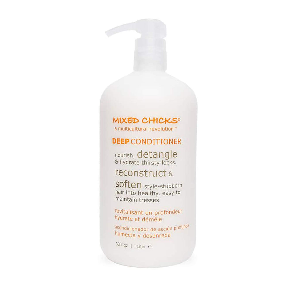 Mixed Chicks démêlant profond bouteille : démêlage facile et hydratation efficace.