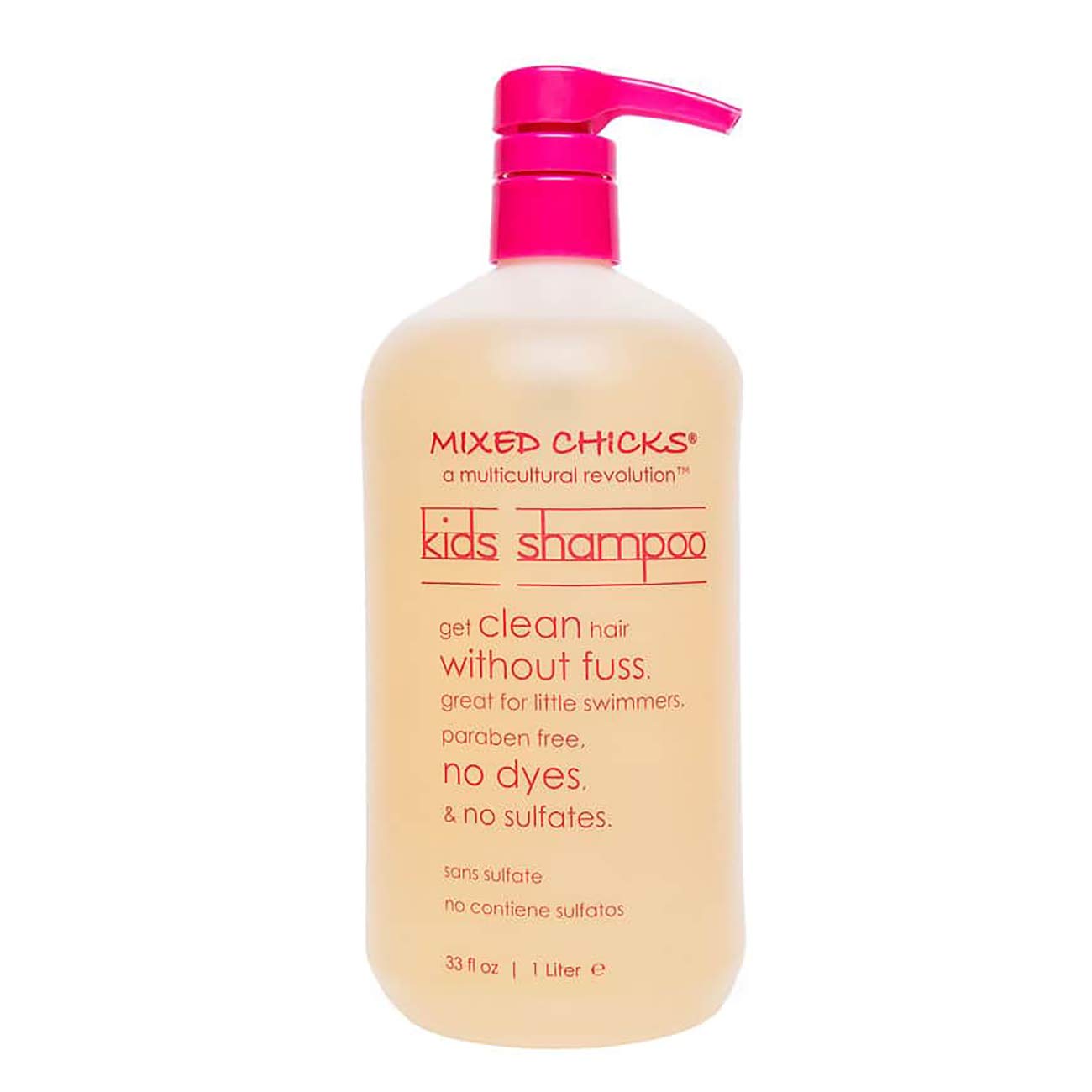 Mixed Chicks doux shampoing enfant, bouteille 33 oz, lavage en douceur.