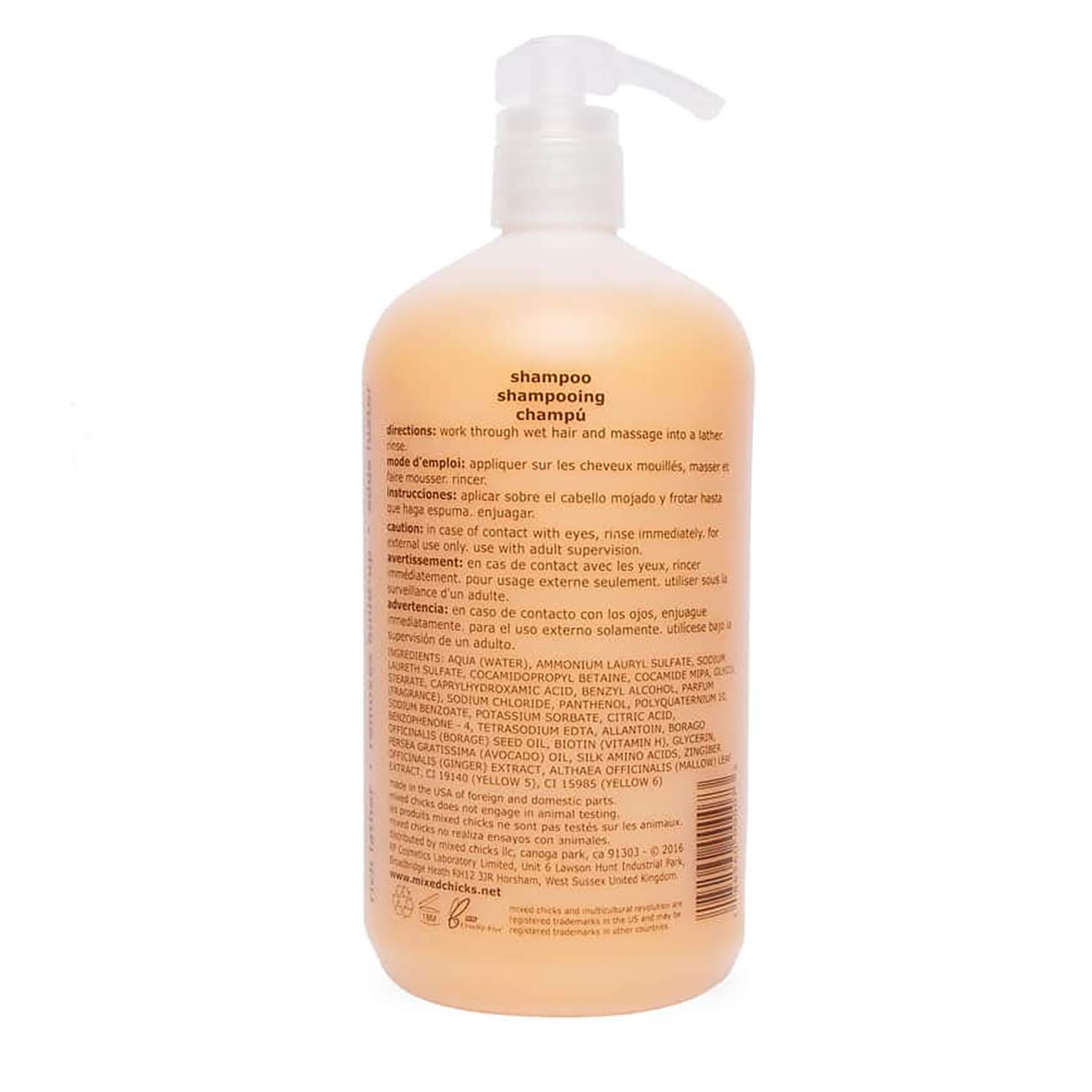Mixed Chicks shampooing clarifiant, versement dans la main, pratique et propre
