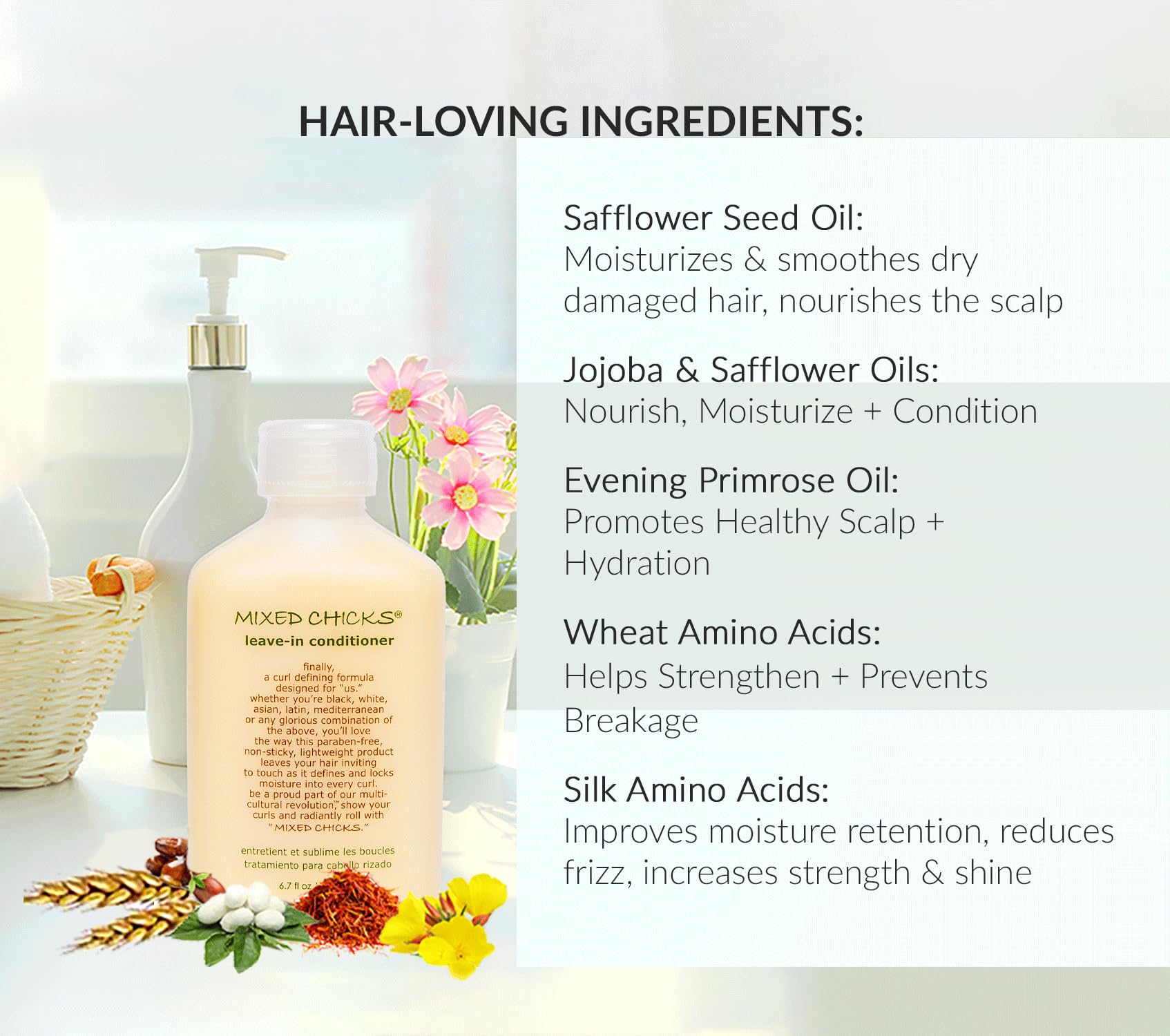 Mixed Chicks, huiles nourrissantes pour cheveux et longueurs soignées.