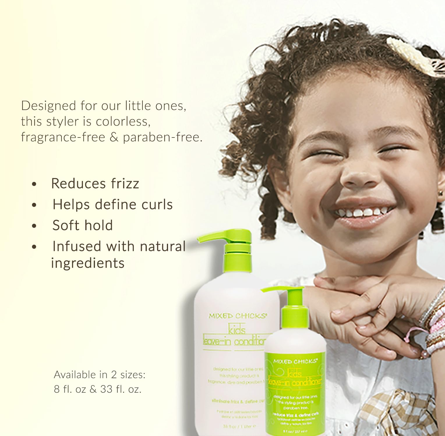 Boucles définies et douceur grâce au soin Mixed Chicks Kids