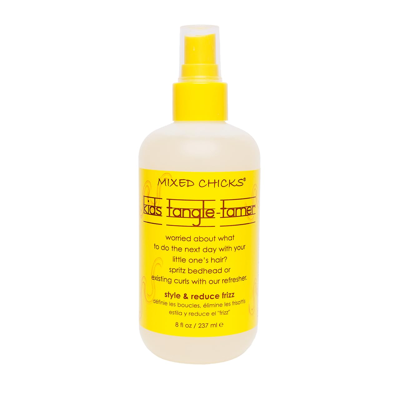 Mixed Chicks Kids Tangle Tamer – bouteille pratique pour démêler en douceur les cheveux.