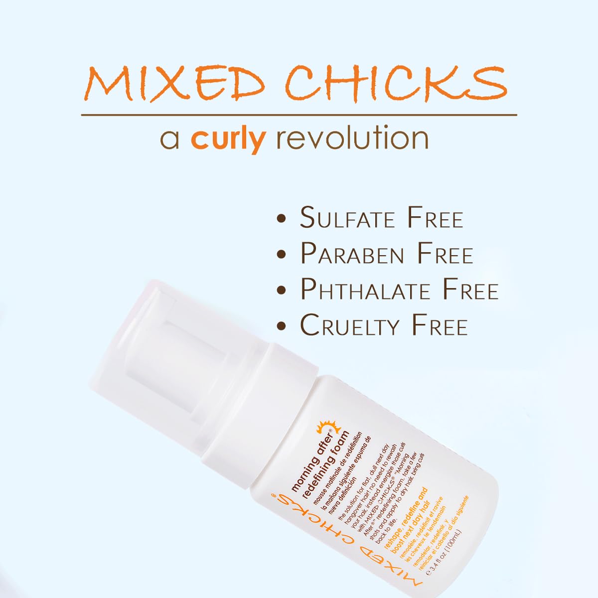 Mixed Chicks Morning After: cheveux secs, réveille les boucles sans résidu gras.