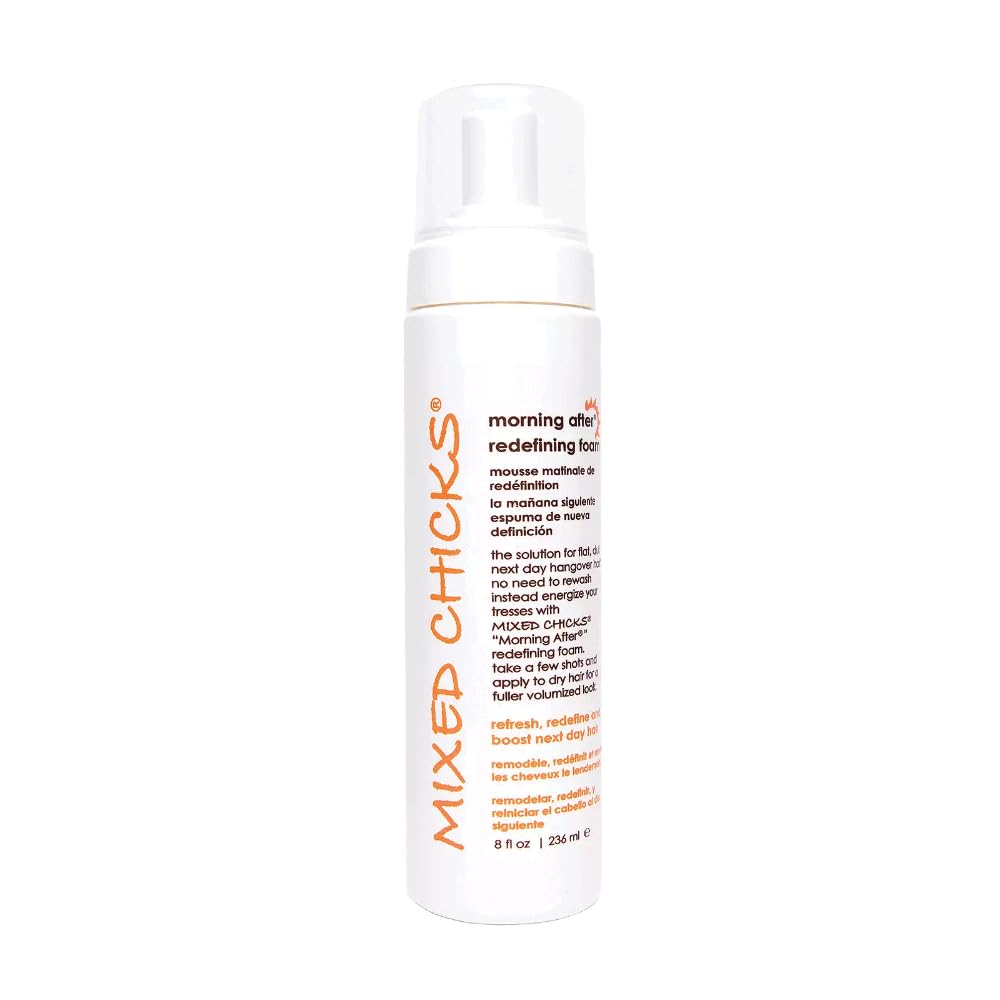 Mixed Chicks Mousse Redefinissante – bouteille 236 ml, rafraichit les cheveux sans lavage.