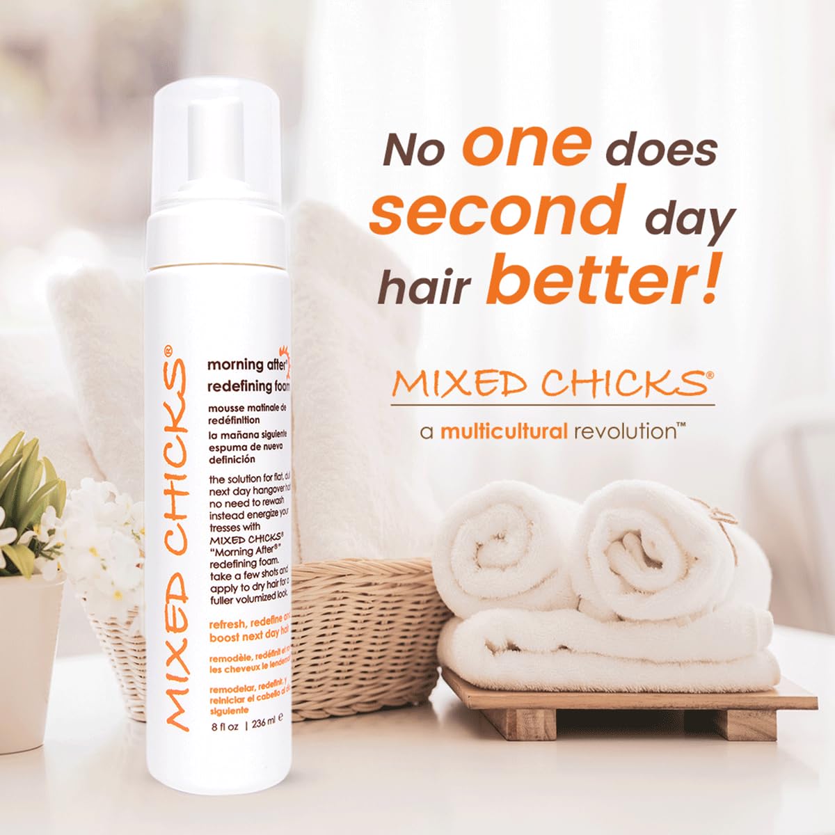 Mixed Chicks Mousse Redefinissante – matin rapide sans rinçage.
