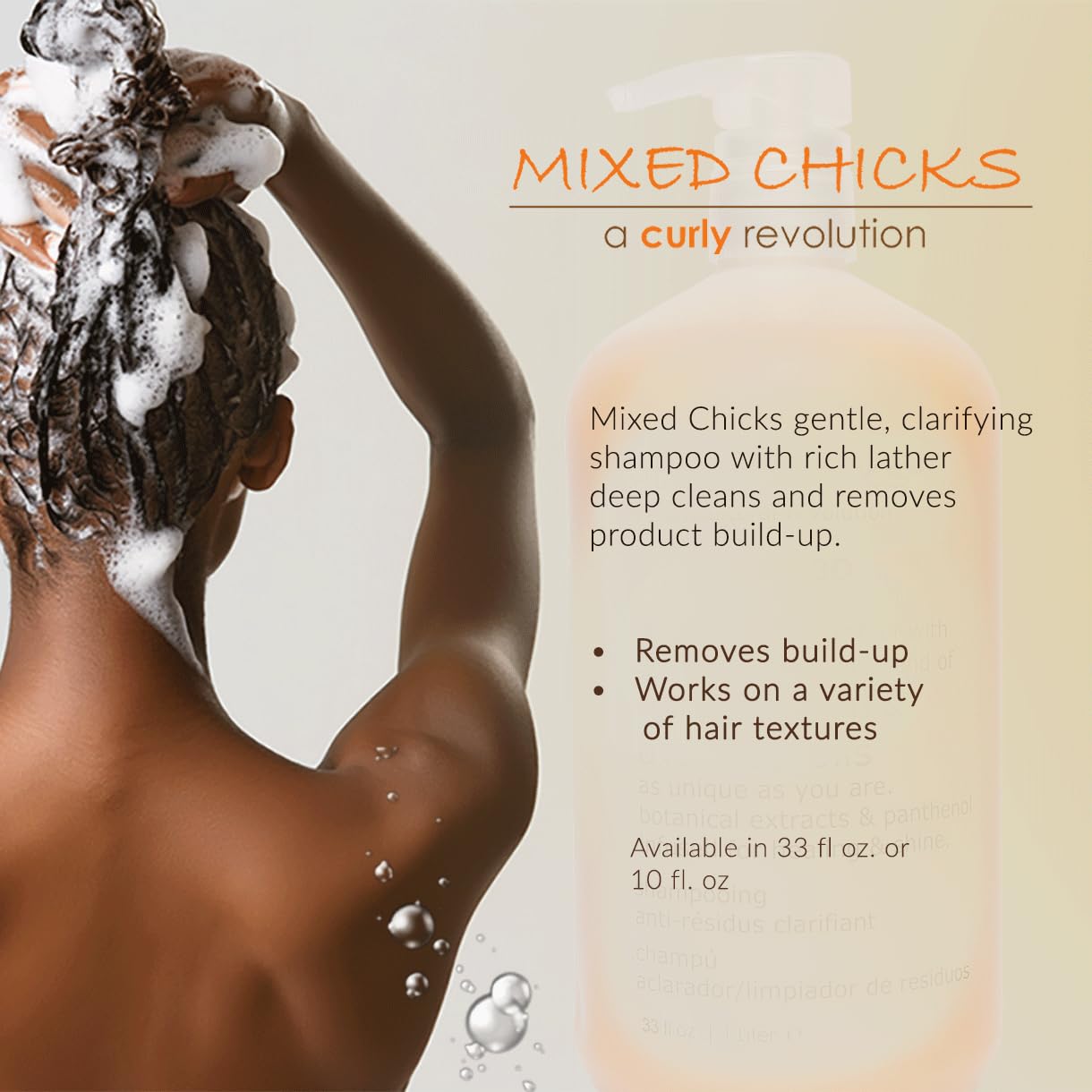 Cheveux lavés après Mixed Chicks, aspect plus clair et lumineux.