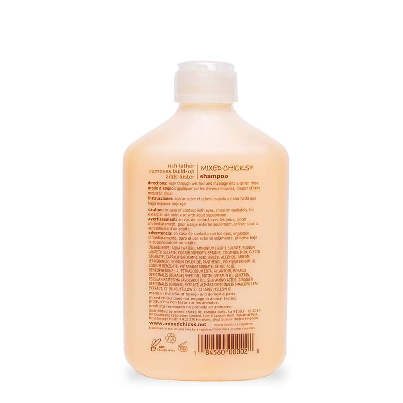 Mousse généreuse du shampoing clarifiant Mixed Chicks pour une mise en route efficace.