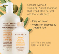 Shampooing Mixed Chicks mousse légère pour lavage en douceur.