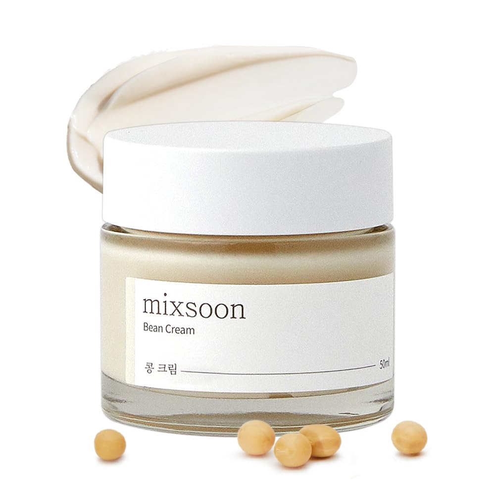 Mixsoon Bean Crème hydratante visage, peau nourrie et souple grâce à une barrière protectrice.